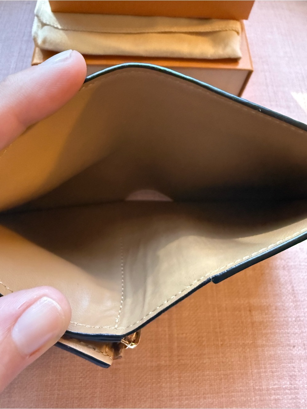 Louis Vuitton Black Leather Wallet with Gold LV Logo - Picture 9 of 10